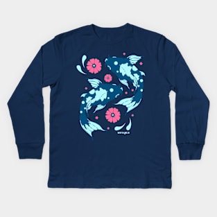 Pisces Sign Kids Long Sleeve T-Shirt